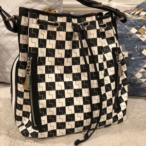 SALE!! LAMB Black And White cinch Bag